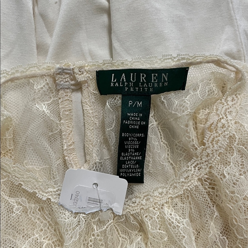 Ralph Lauren Cream Lace Blouse - Picture 4 of 8